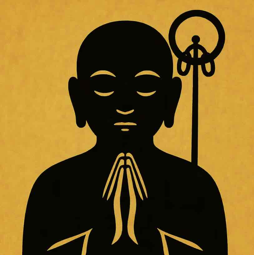 0001 Digital Talisman - Praying Jizo - Classic Gassho