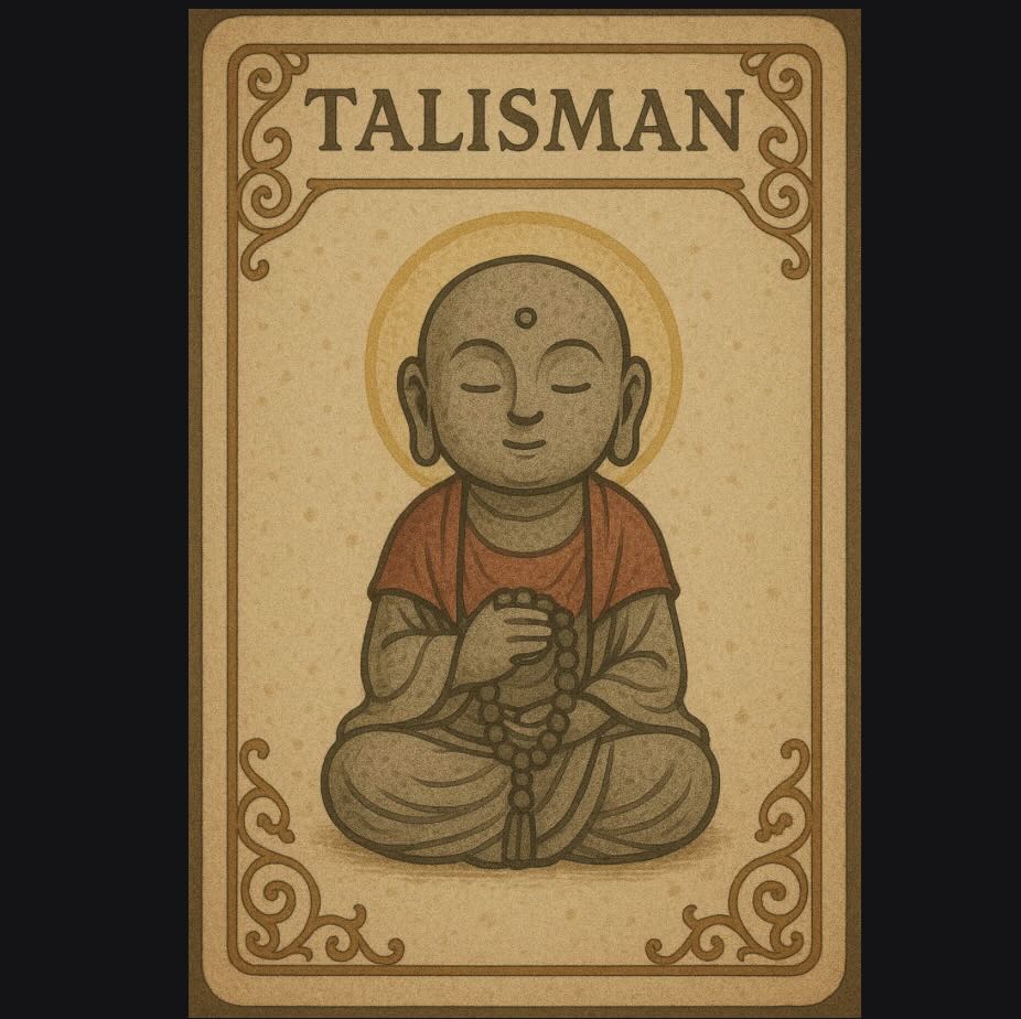 004-Talisman Guardian Jizo - Seated Mala Meditation
