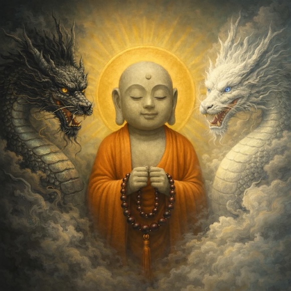 G012-003-Jizō of Prayer Beads - The Eternal Cycle of Compassion