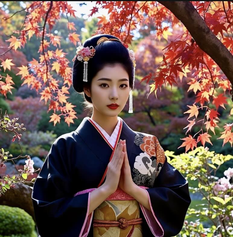 Graceful Prayer in Autumn Elegance nft-G015-JL-A0024