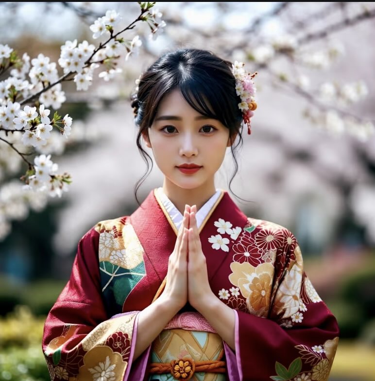 Silent Prayer Beneath the Sakura nft-G015-JL-A0022