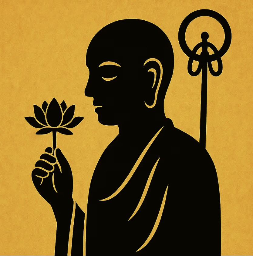 0003 Digital Talisman - Lotus-Bearing Jizo - Pure Bloom