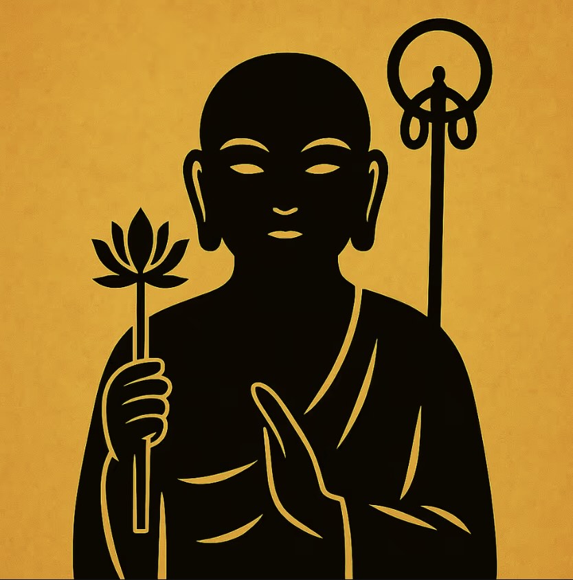 0005 Digital Talisman - Lotus Offering Jizo B - Standing Lotus Blessing