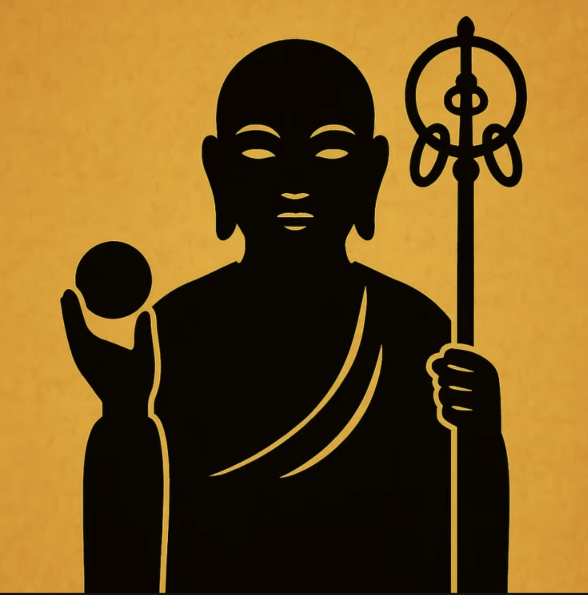0008 Digital Talisman - Jewel & Staff Jizo - Divine Protector
