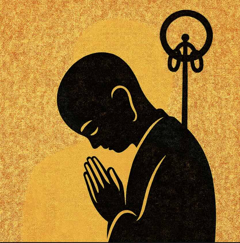 0010 Digital Talisman - Deep Prayer Jizo - Bowed Reverence