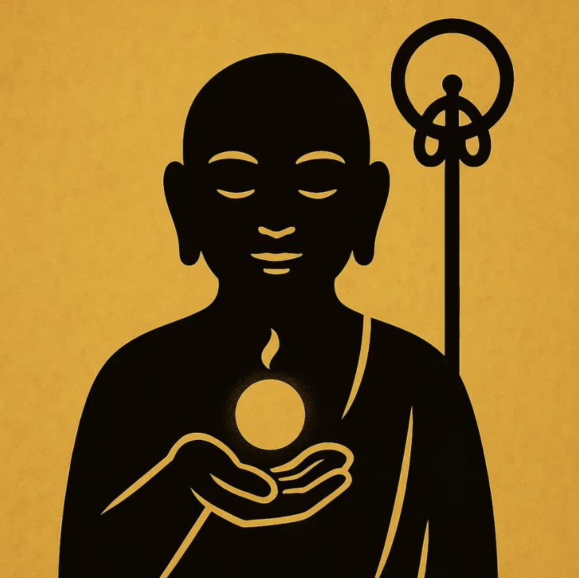 0033 Digital Talisman – Life-in-Palm Jizo C – Tiny Soul of Light