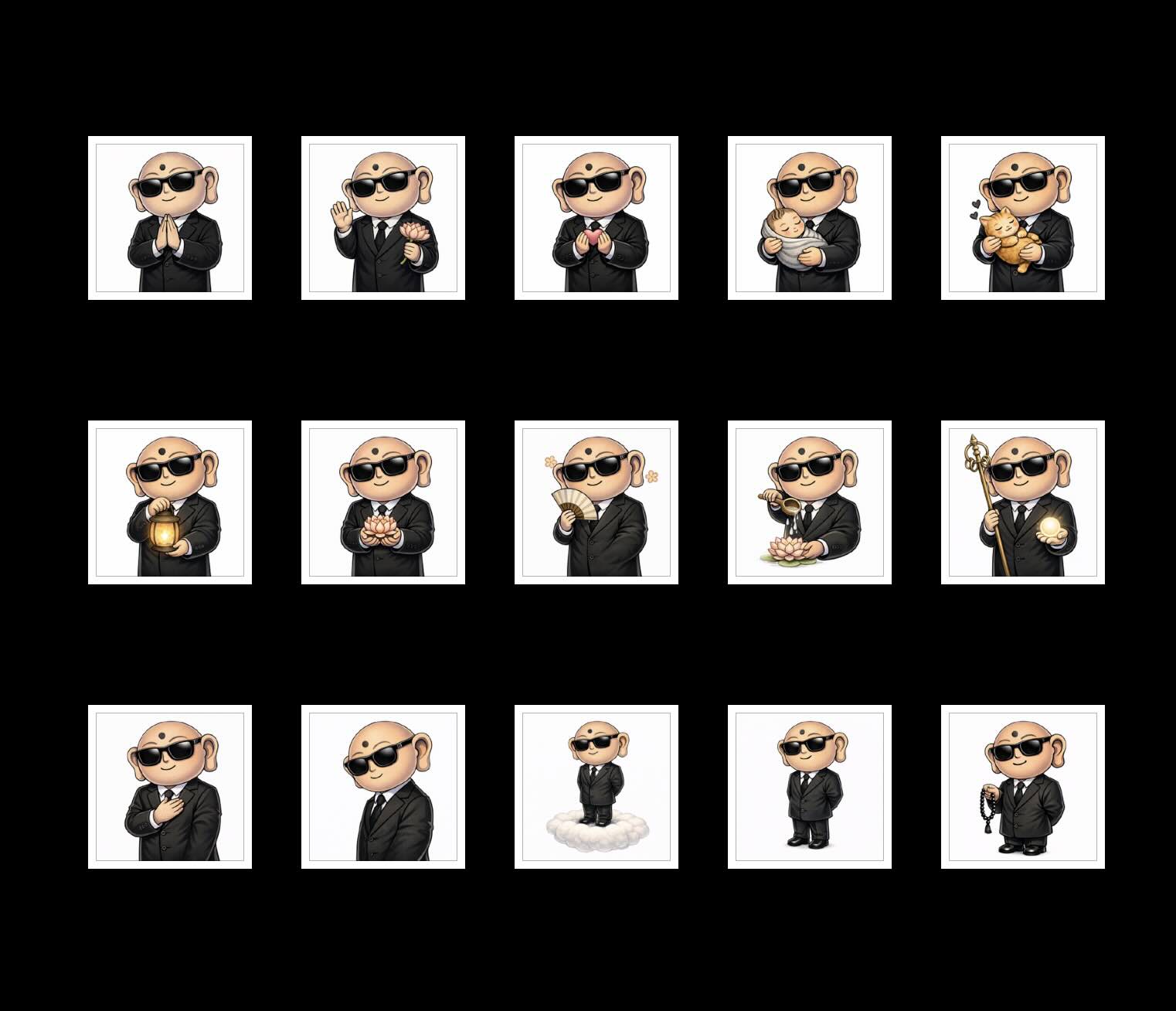 Sunglass Talisman Jizo – Ciel Collection Black & White